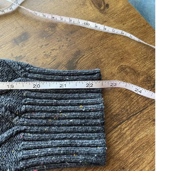 Soft Surrounding Womens Gray M Cable Knit Costal Cardigan - Picture 8 of 12